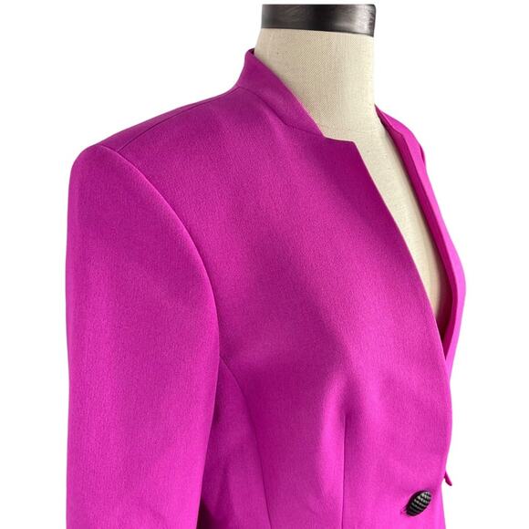 Nipon Boutique Blazer 1 Button Pockets Fuschia Pink 4 EUC - Picture 11 of 12